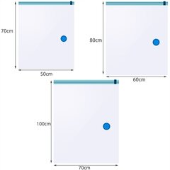 Vakuuma maisi drēbēm, 30 gab, 3 izmēri cena un informācija | Pakaramie un apģērbu maisi | 220.lv