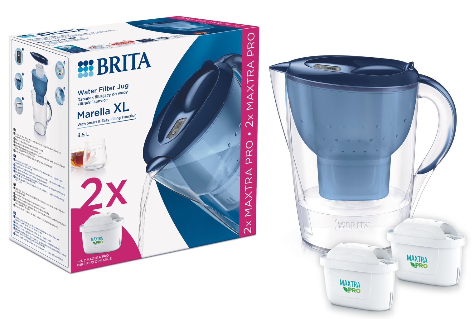 BRITA Marella XL + MXpro, 2 gab. cena un informācija | Ūdens filtri | 220.lv