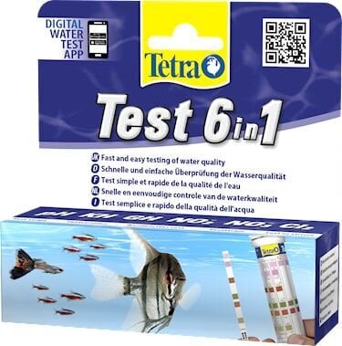 Testa strēmeles Tetra Test 6in1, 25 gab. cena un informācija | Akvāriji un aprīkojums | 220.lv
