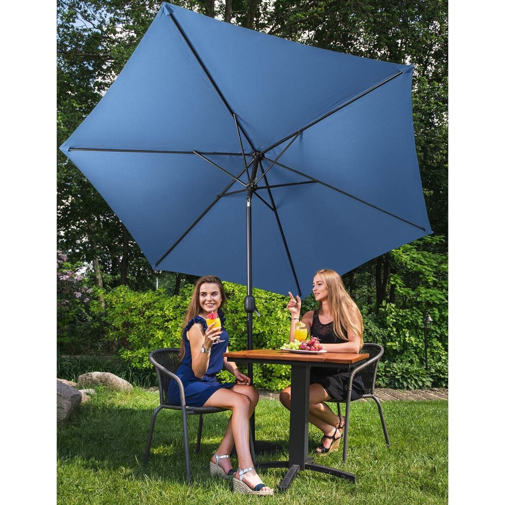 Dārza lietussargs, 300 cm zils cena un informācija | Saulessargi, markīzes un statīvi | 220.lv