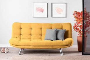 Dīvāns-gulta Misa, dzeltena цена и информация | Диваны | 220.lv