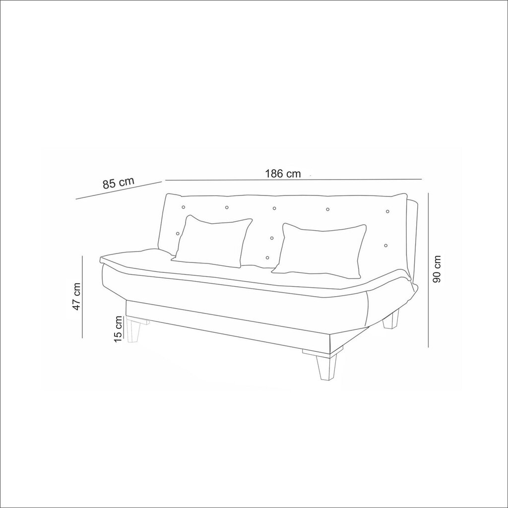 Dīvāns Santo, pelēks cena un informācija | Dīvāni | 220.lv