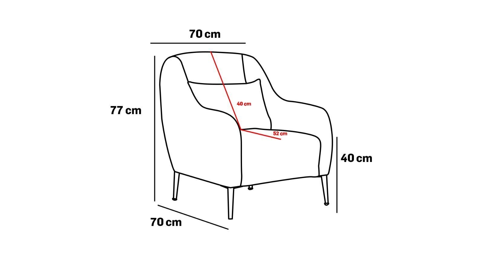 Krēsls Simena, balts cena un informācija | Atpūtas krēsli | 220.lv