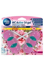 Tualetes bloks Ambi Pur WC Active Tri-gel, Roze un Lilija, 2x45g цена и информация | Очистители | 220.lv