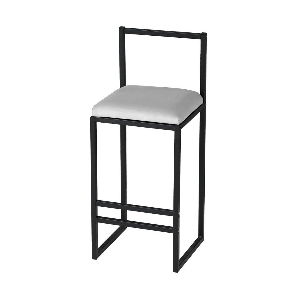 Bāra krēsls Nordic, melns/pelēks cena un informācija | Virtuves un ēdamistabas krēsli | 220.lv