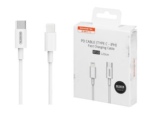 Кабель USB для iPhone, 5 А, 18 Вт, Somostel SMS-BT10, 1,2 м, PD, USB-C - Lightning, белый. цена и информация | Кабели для телефонов | 220.lv