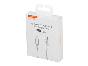 Кабель USB для iPhone, 5 А, 18 Вт, Somostel SMS-BT10, 1,2 м, PD, USB-C - Lightning, белый. цена и информация | Кабели для телефонов | 220.lv