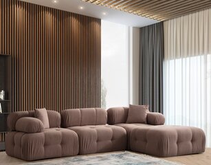 Stūra dīvāns Doblo, brūns цена и информация | Угловые диваны | 220.lv