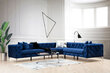 Stūra dīvāns Como, zils cena un informācija | Stūra dīvāni | 220.lv