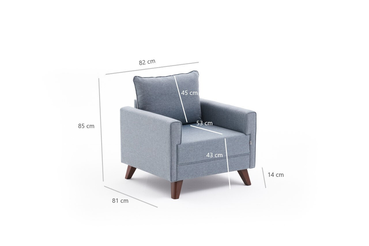Krēsls Bella, zils cena un informācija | Atpūtas krēsli | 220.lv