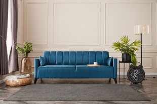 Dīvāns-gulta Ova, zils cena un informācija | Dīvāni | 220.lv
