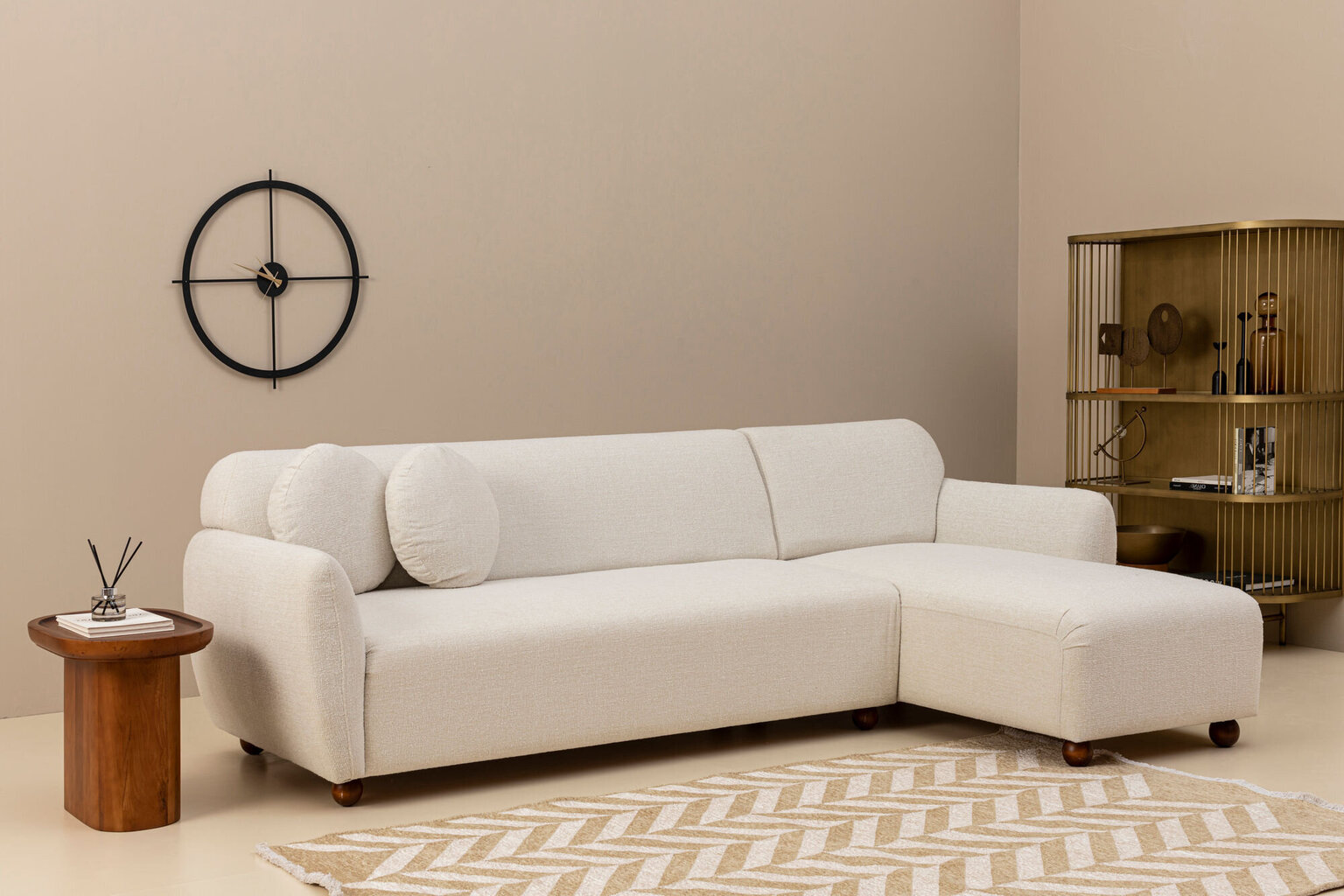 Stūra dīvāns Eddy, balts цена и информация | Stūra dīvāni | 220.lv