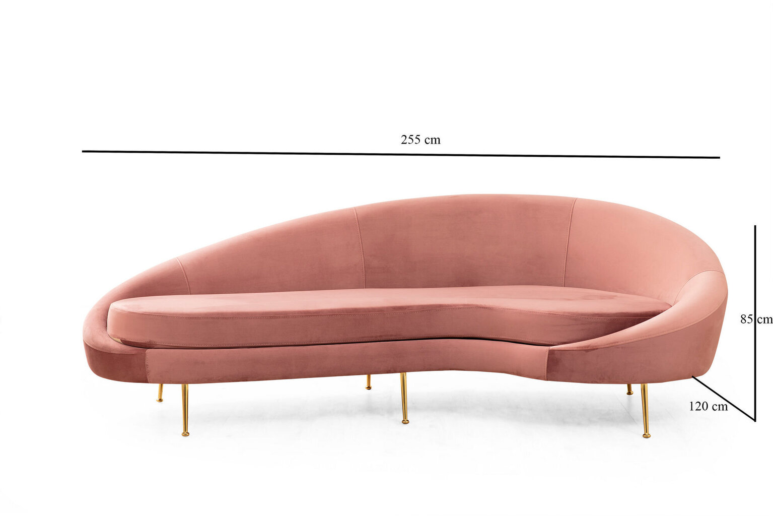 Eses dīvāns, rozā cena un informācija | Dīvāni | 220.lv