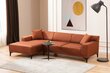Stūra dīvāns Petra, oranžs cena un informācija | Stūra dīvāni | 220.lv