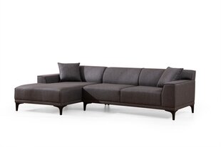 Stūra dīvāns Petra, melns цена и информация | Угловые диваны | 220.lv