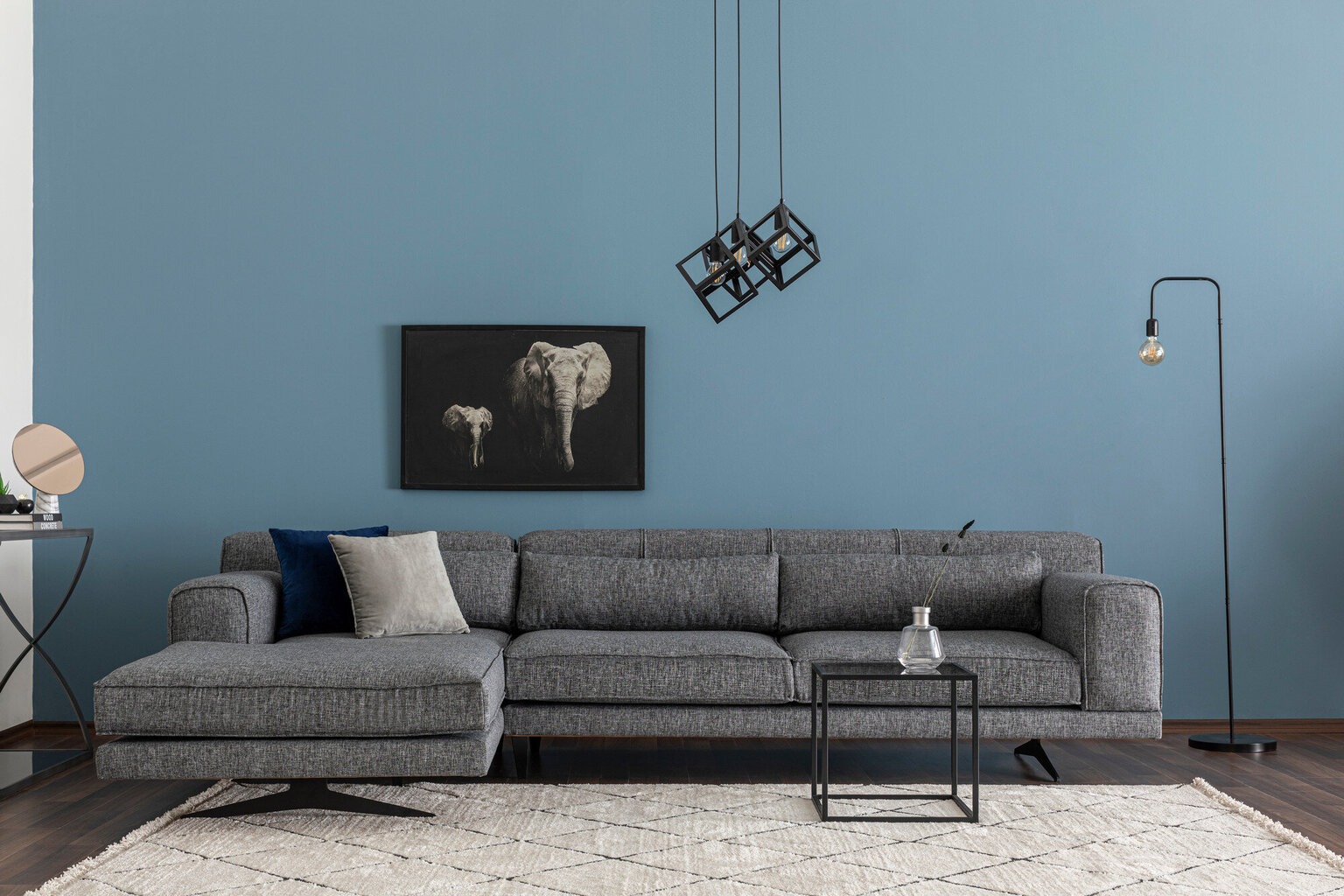 Stūra dīvāns Jivago, pelēks cena un informācija | Stūra dīvāni | 220.lv