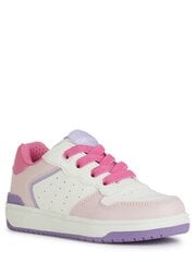 Повседневная обувь Geox Washiba Girl White Dark Pink J36HXD 054FU C1364 573232506, белый цена и информация | Детская спортивная обувь | 220.lv
