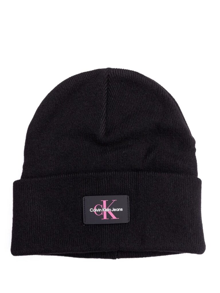 Cepure sievietēm Calvin Klein Monologo Rubber Beanie 545010428 cena un informācija | Sieviešu cepures | 220.lv