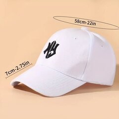 Бейсбольная кепка New York, белый цена и информация | Мужские шарфы, шапки, перчатки | 220.lv