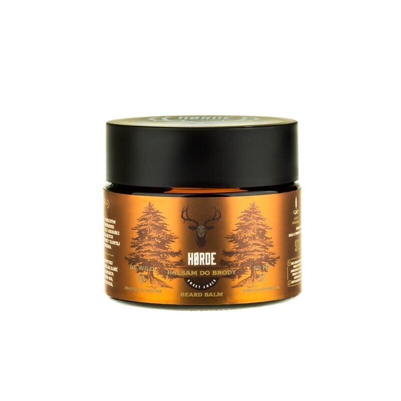 Bārdas balzāms vīriešiem Horde Smoky Amber Beard Balm, 50 ml cena un informācija | Skūšanās piederumi, kosmētika | 220.lv