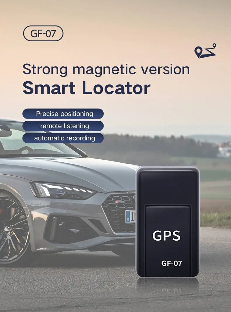 Miniatūrainais magnētiskais automobiļa GPS Smurf цена и информация | Auto piederumi | 220.lv