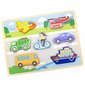 Koka Montessori puzle 2in1 transportlīdzekļi Viga cena un informācija | Attīstošās rotaļlietas | 220.lv