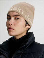 Cepure sievietēm Calvin Klein Logo Beanie 545010388 цена и информация | Женские шапки | 220.lv