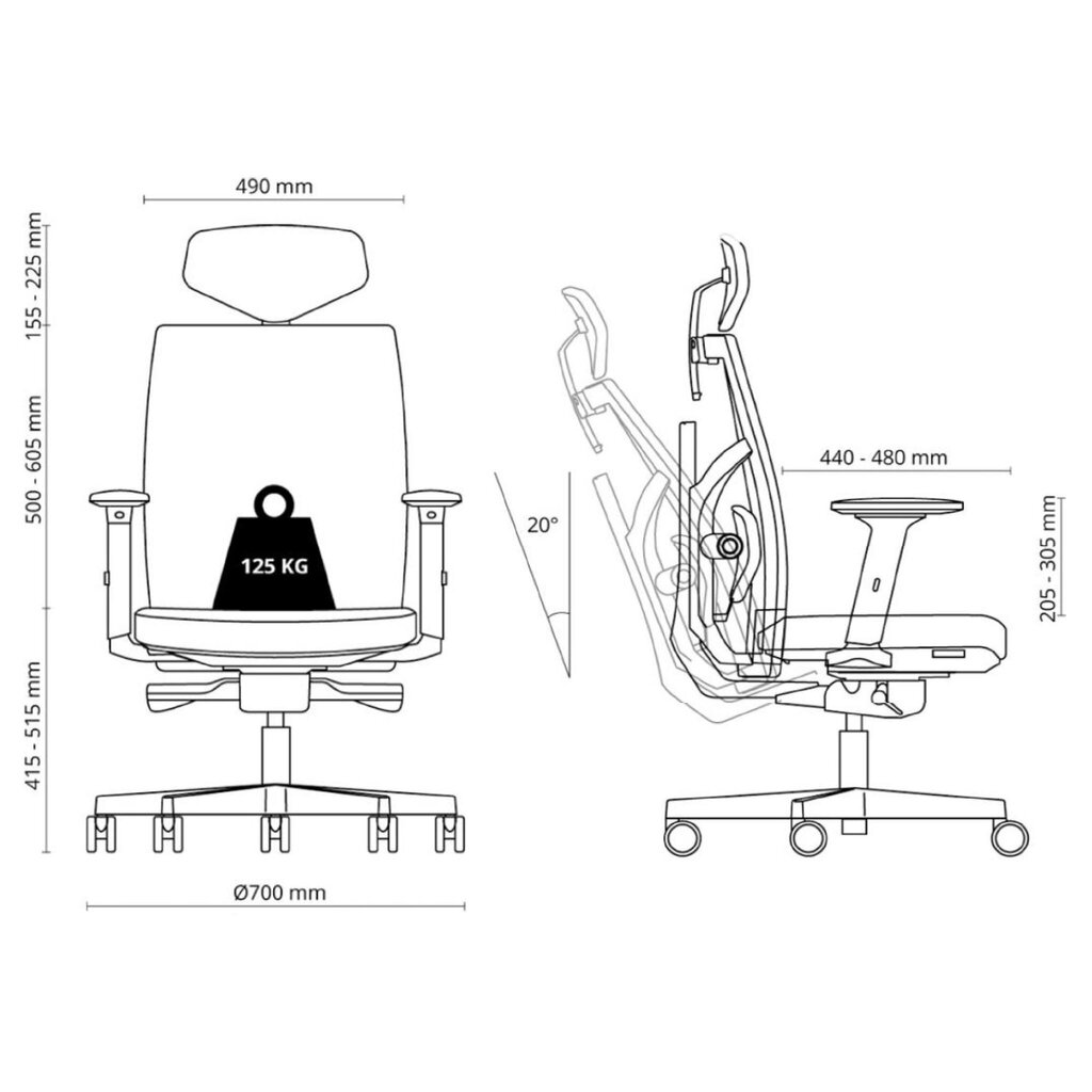 Ergonomisks krēsls Istuk Tune, melns cena un informācija | Biroja krēsli | 220.lv