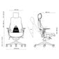 Ergonomisks krēsls Istuk Wau, balts/melns cena un informācija | Biroja krēsli | 220.lv