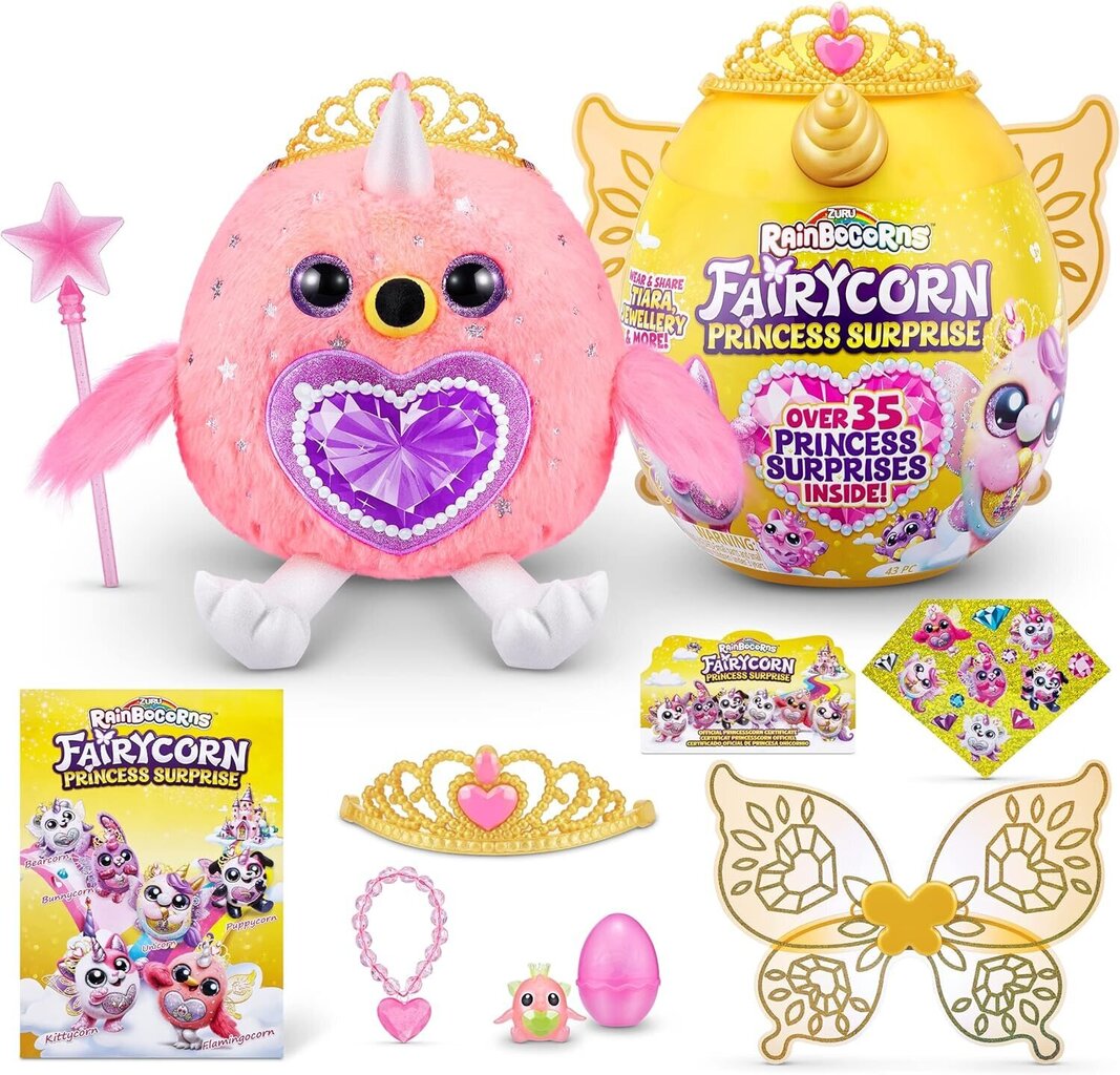 Flamingo Rainbocorns Fairycorn Princess Surprise 9281 Series 6 cena un informācija | Mīkstās (plīša) rotaļlietas | 220.lv