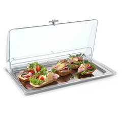 Прозрачная крышка для пищевой витрины RollTop GN1/1 - Hendi 866009 цена и информация | Кухонные принадлежности | 220.lv