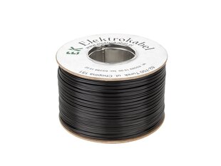 акустический кабель 2 x 0,22 мм, черный 300 м цена и информация | Кабели и провода | 220.lv