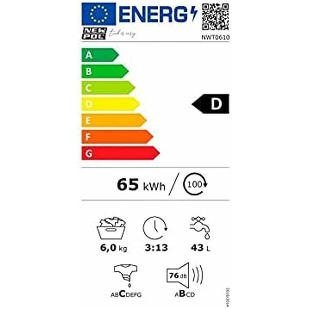 New Pol NWY0610 cena un informācija | Veļas mašīnas | 220.lv