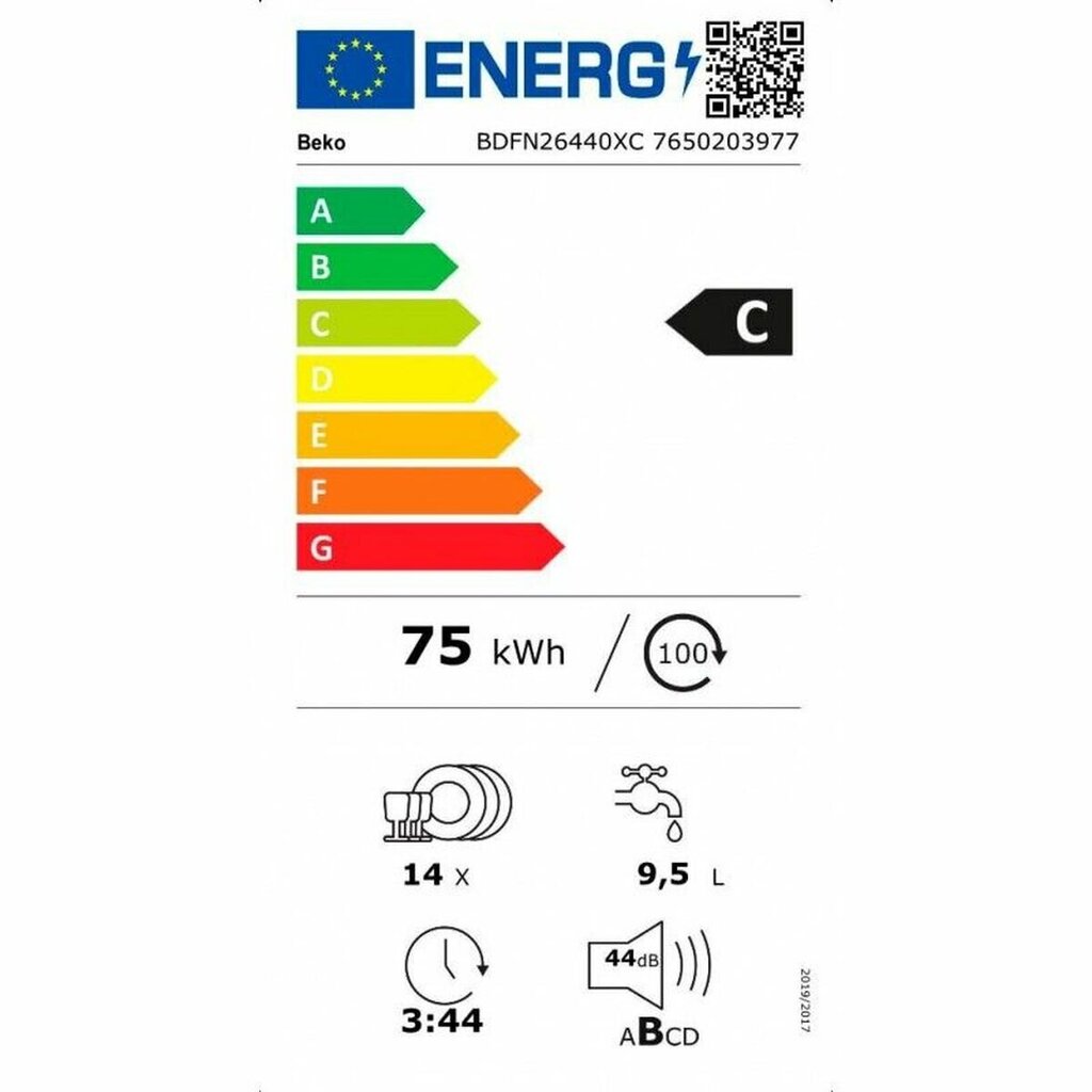 Beko BDFN26440XC cena un informācija | Trauku mazgājamās mašīnas | 220.lv