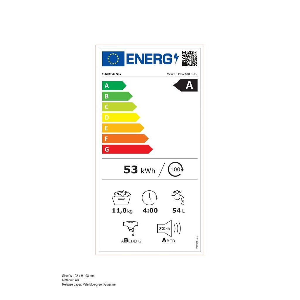 Samsung WW11BB744DGBS3 cena un informācija | Veļas mašīnas | 220.lv