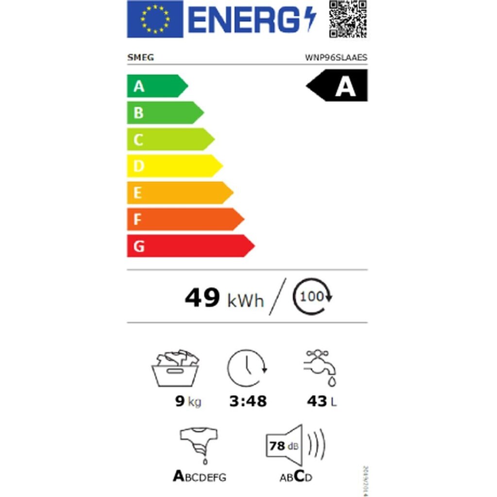 Smeg WNP96SLAAES cena un informācija | Veļas mašīnas | 220.lv