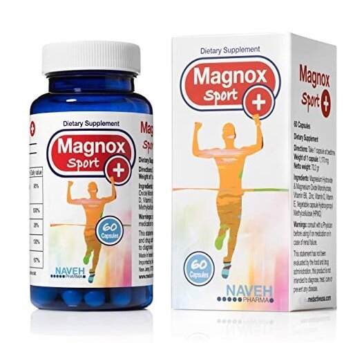 Uztura pagātinātājs Naveh Pharma Magnox Sport +, 60 kapsulas цена и информация | Uztura bagātinātāji atjaunošanai pēc slodzes | 220.lv