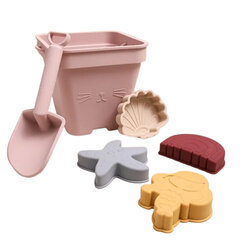 Silikona smilšu rotaļlietu komplekts, rozā cena un informācija | Ūdens, smilšu un pludmales rotaļlietas | 220.lv