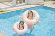 Piepūšamais peldēšanas ritenis Smart Mama, 75 cm, rozā cena un informācija | Piepūšamās rotaļlietas un pludmales preces | 220.lv
