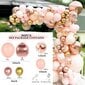 Rozā zelta rozā makarona balonu komplekts ar fliteriem (96 gab.) cena un informācija | Baloni | 220.lv