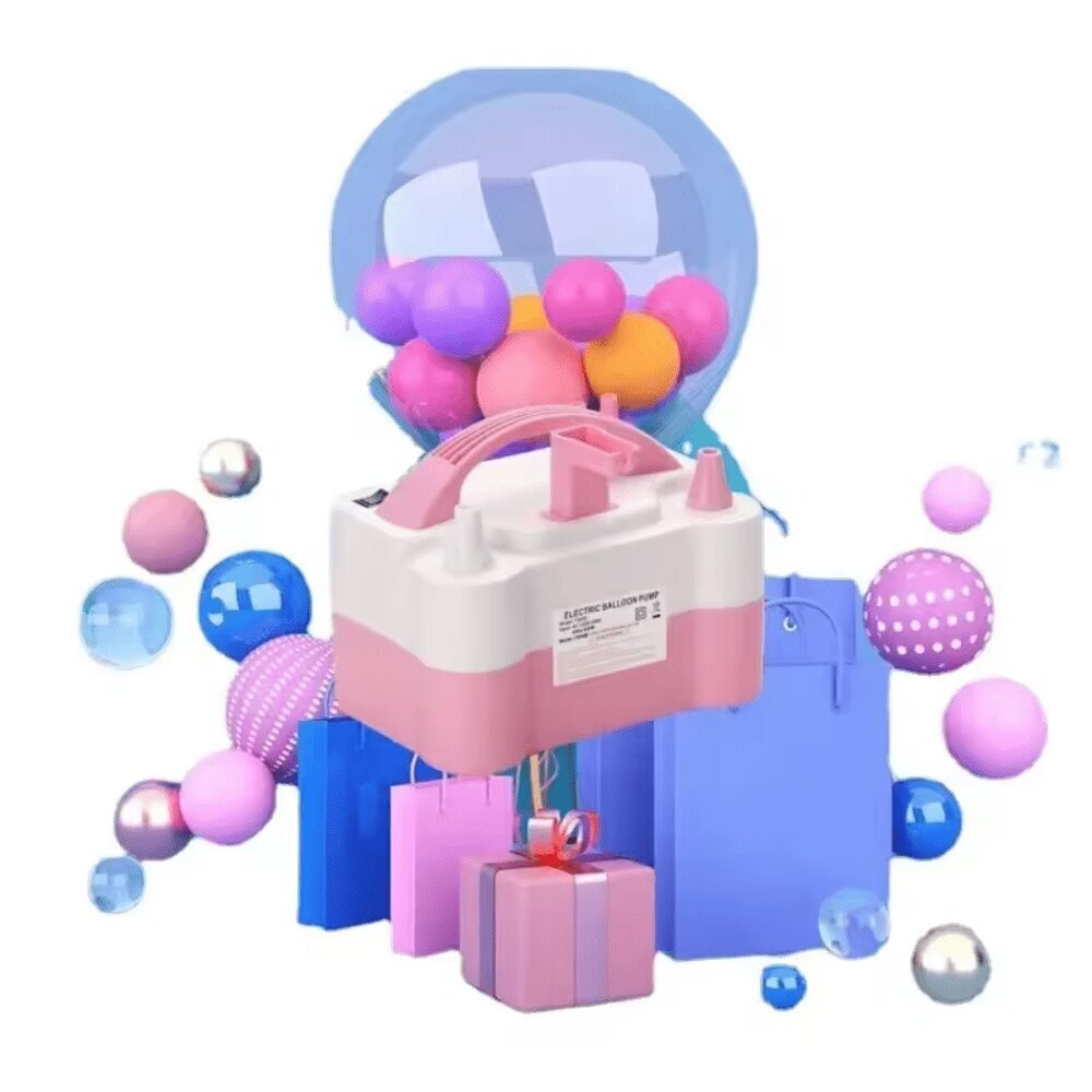 Elektriskais balonu sūknis, rozā-balts 600W cena un informācija | Baloni | 220.lv