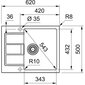 Veļas mašīna FRANKE,Tectonite Sirius S2D 611-62, Arktis цена и информация | Virtuves izlietnes | 220.lv