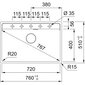 Akmens izlietne FRANKE Māris, MRG 610-72 A, Melns matēts, melns ekscentriskais vārsts цена и информация | Virtuves izlietnes | 220.lv