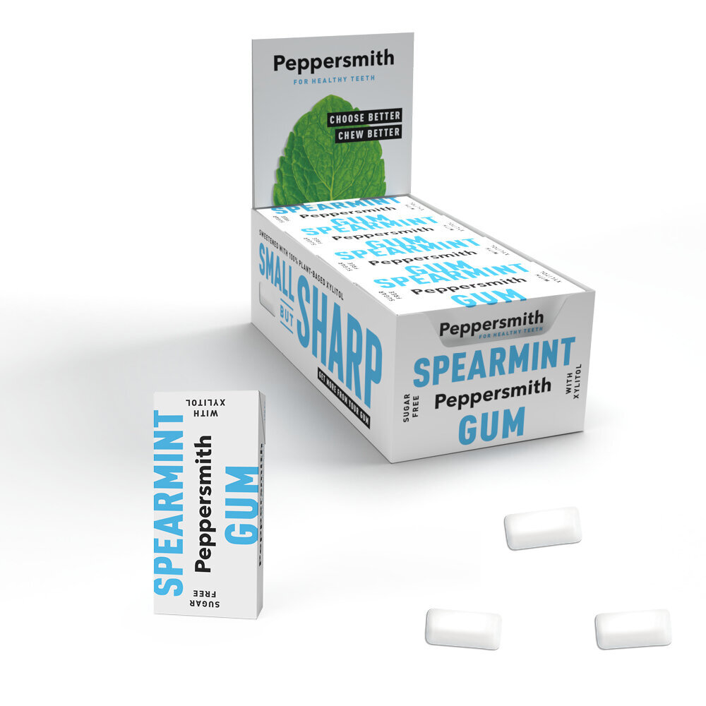 Košļājamā gumija Peppersmith Spearmint Ksilitola Xylitola, 12iepak. цена и информация | Saldumi | 220.lv