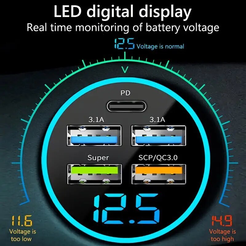 FM modulators Tech Zone QC46222, 5 sloti cena un informācija | FM Modulatori | 220.lv