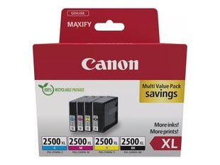 Canon PGI-2500XL Ink Cartridge BK/C/M/Y MULTI cena un informācija | Printeri un daudzfunkcionālās ierīces | 220.lv