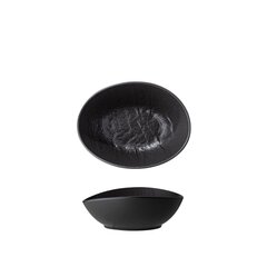 Овальный черный фарфоровый сотейник Wilmax 13x10x6 см 6 шт. цена и информация | Посуда, тарелки, обеденные сервизы | 220.lv