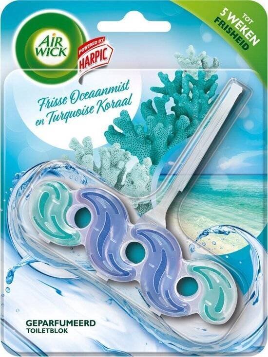 Air Wick Harpic tualetes bloks, Fresh Ocean Mist, 35 g cena un informācija | Tīrīšanas līdzekļi | 220.lv