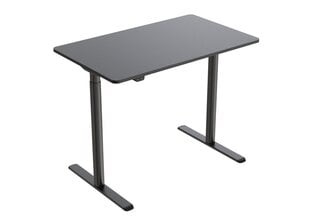 Regulējama augstuma galds, ET157, 1-motors, 120 x 60 x H72-122 cm, melns cena un informācija | Datorgaldi, rakstāmgaldi, biroja galdi | 220.lv