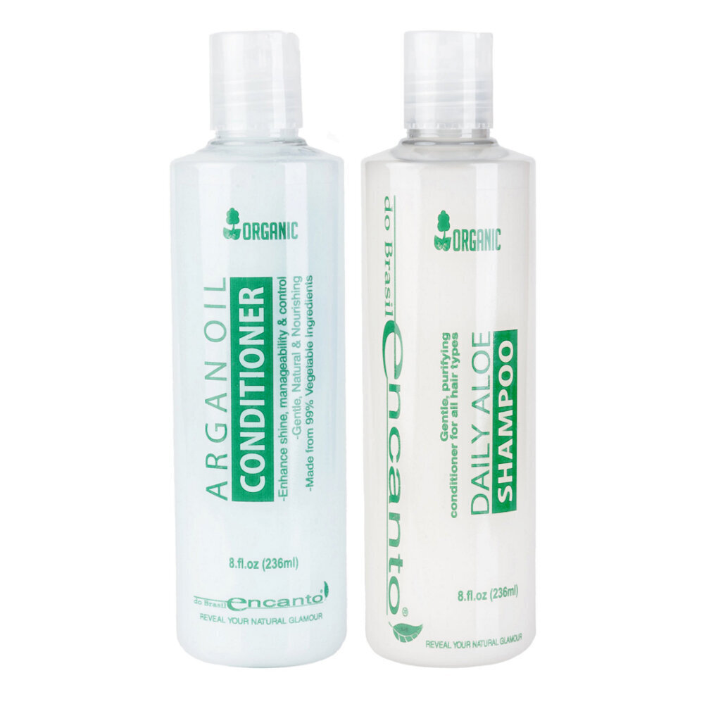 Matu kopšana Encanto Organic komplekts: alvejas šampūns, 236 ml + argana eļļas kondicionieris, 236 ml цена и информация | Šampūni | 220.lv